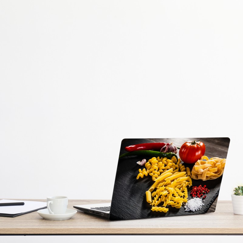 Naklejka na laptopa turkusowo-żółty abstrakcyjny wzór – Wallissimo®