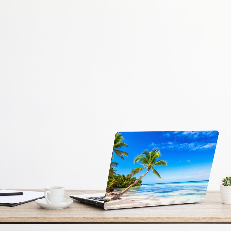 Naklejka na laptopa Monako panorama wybrzeża o zmierzchu – Wallissimo®