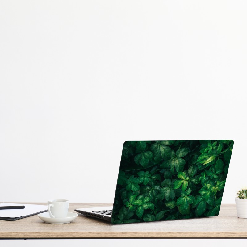 Naklejka na laptopa turkusowy i złoty płynny wir abstrakcji – Wallissimo®