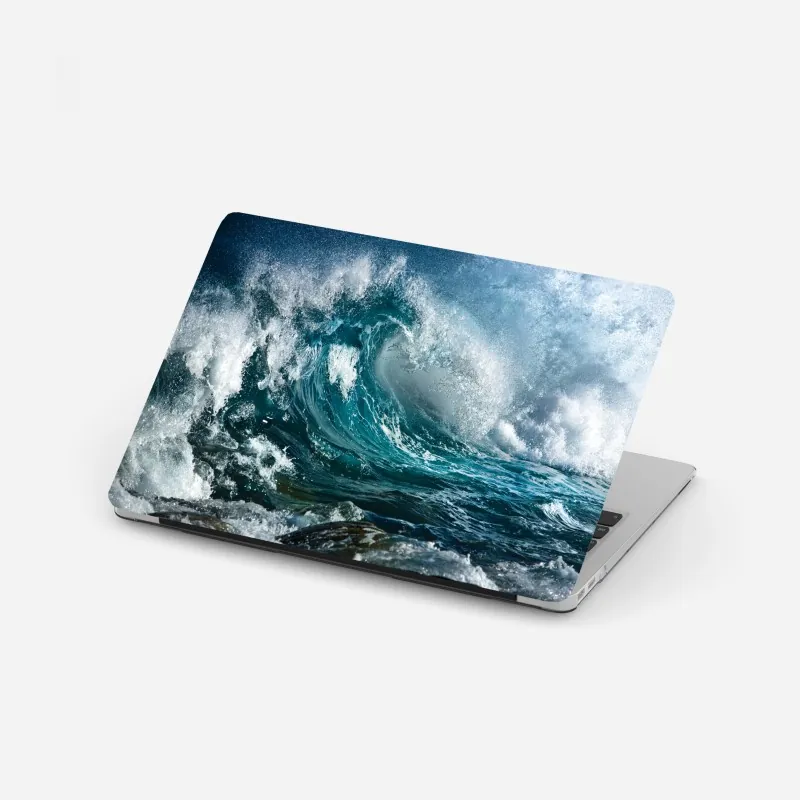 Naklejka na laptopa turkusowa fala oceanu w ruchu