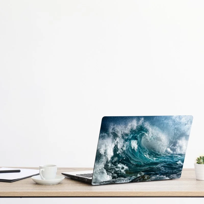 Naklejka na laptopa delikatny botaniczny rysunek kwiatowy – Wallissimo®