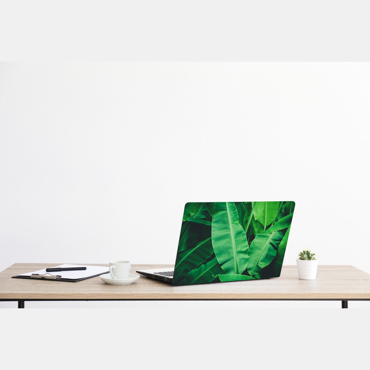 Naklejka na laptopa tropikalne liście bananowca – Wallissimo® Naklejka na laptopa tropikalne liście bananowca – Wallissimo®