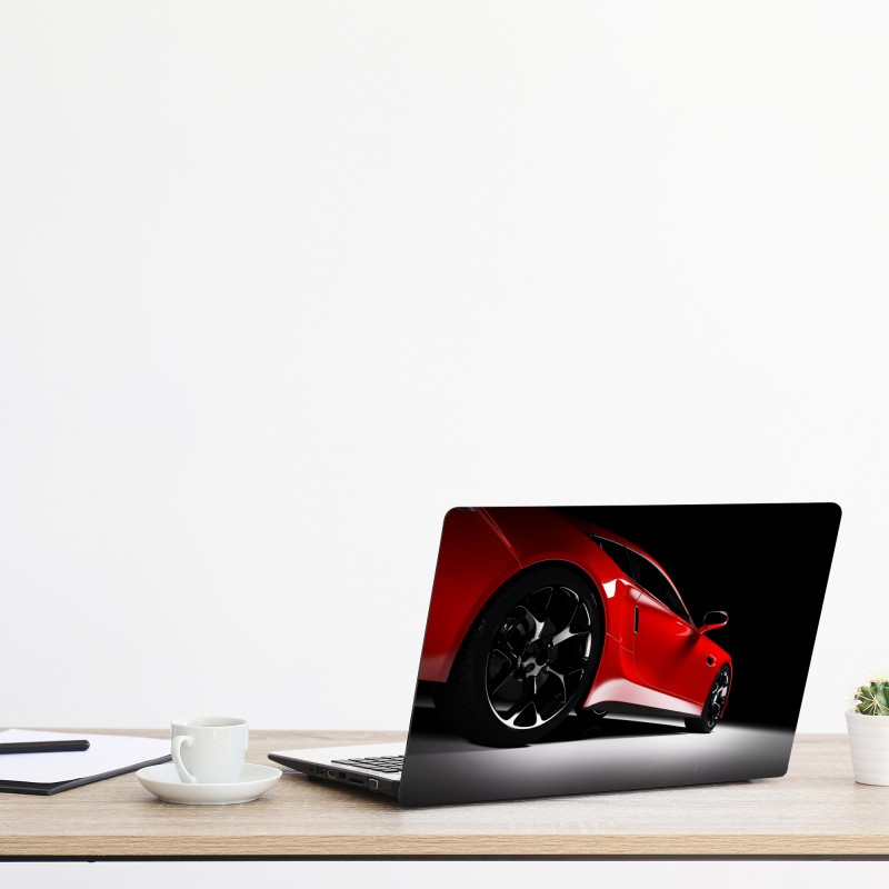 Naklejka na laptopa turkusowy i złoty płynny wir abstrakcji – Wallissimo®