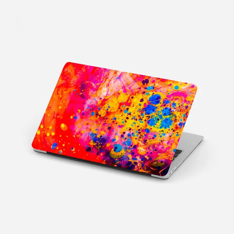 Naklejka na laptopa marmurkowanie ebru w żywych kolorach