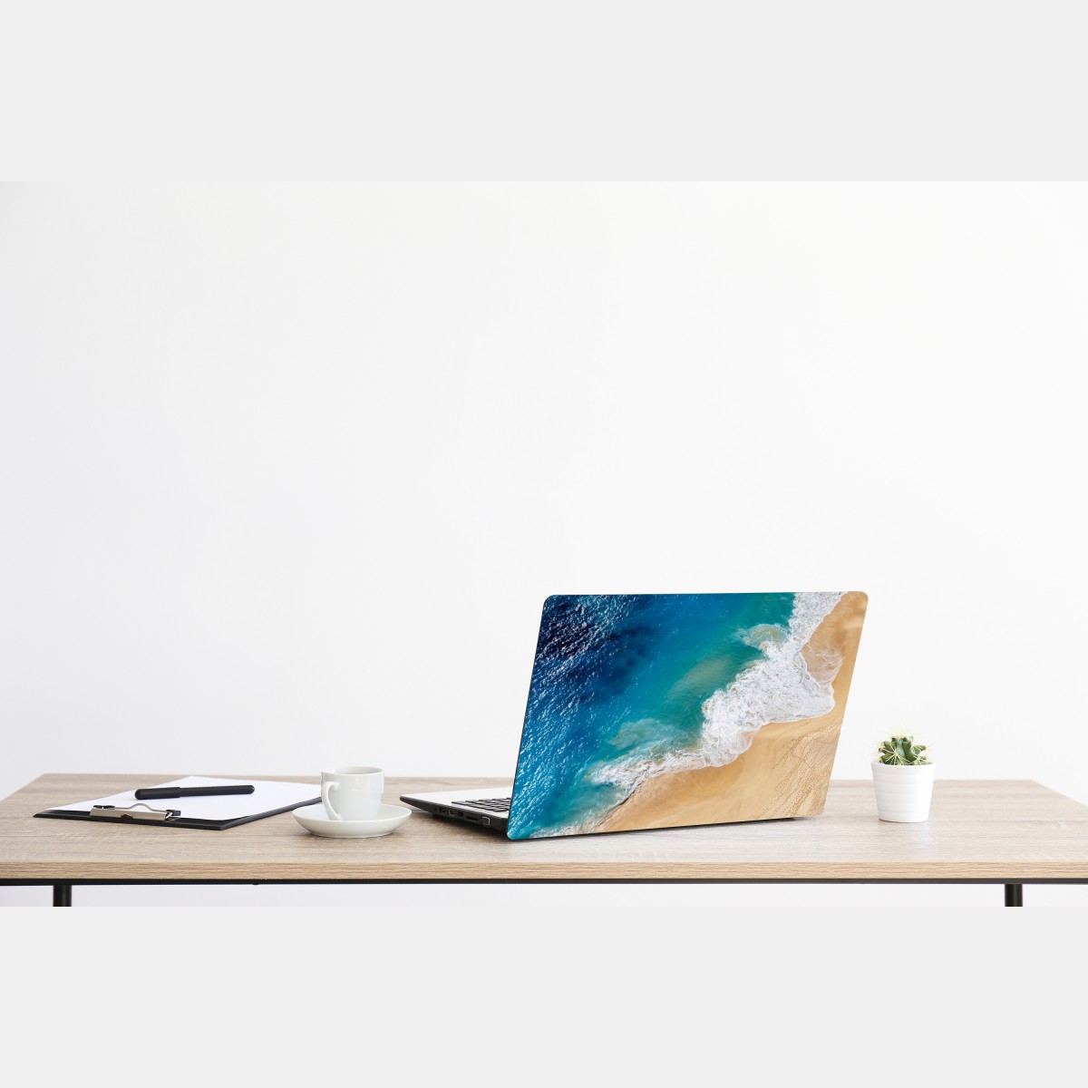 Naklejka na laptopa widok lotniczy turkusowej plaży – Wallissimo® Naklejka na laptopa widok lotniczy turkusowej plaży – Wallissimo®