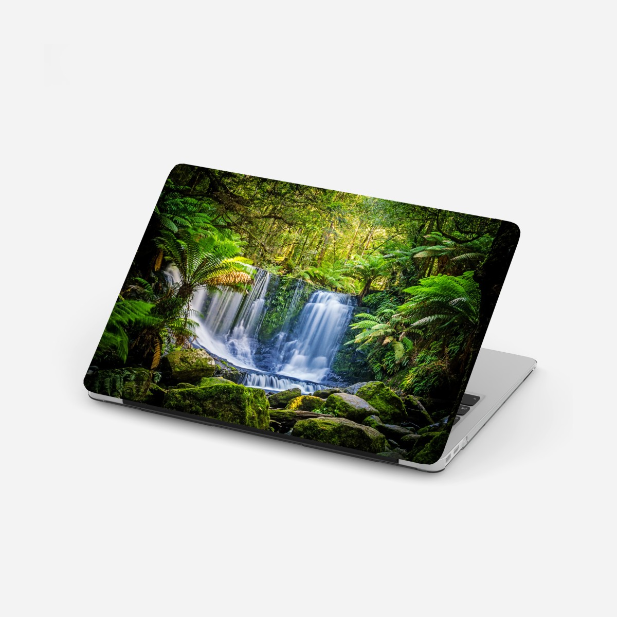 Laptop sticker lush waterfall at Mt Field National Park, Tasmania