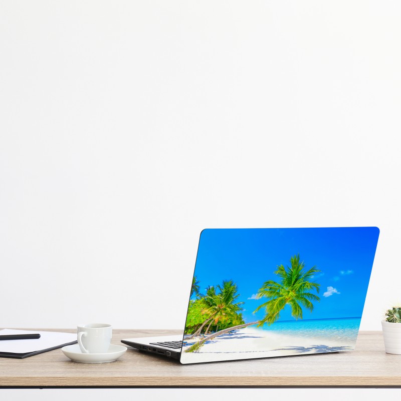 Naklejka na laptopa czarny marmur z białymi żyłkami – Wallissimo®