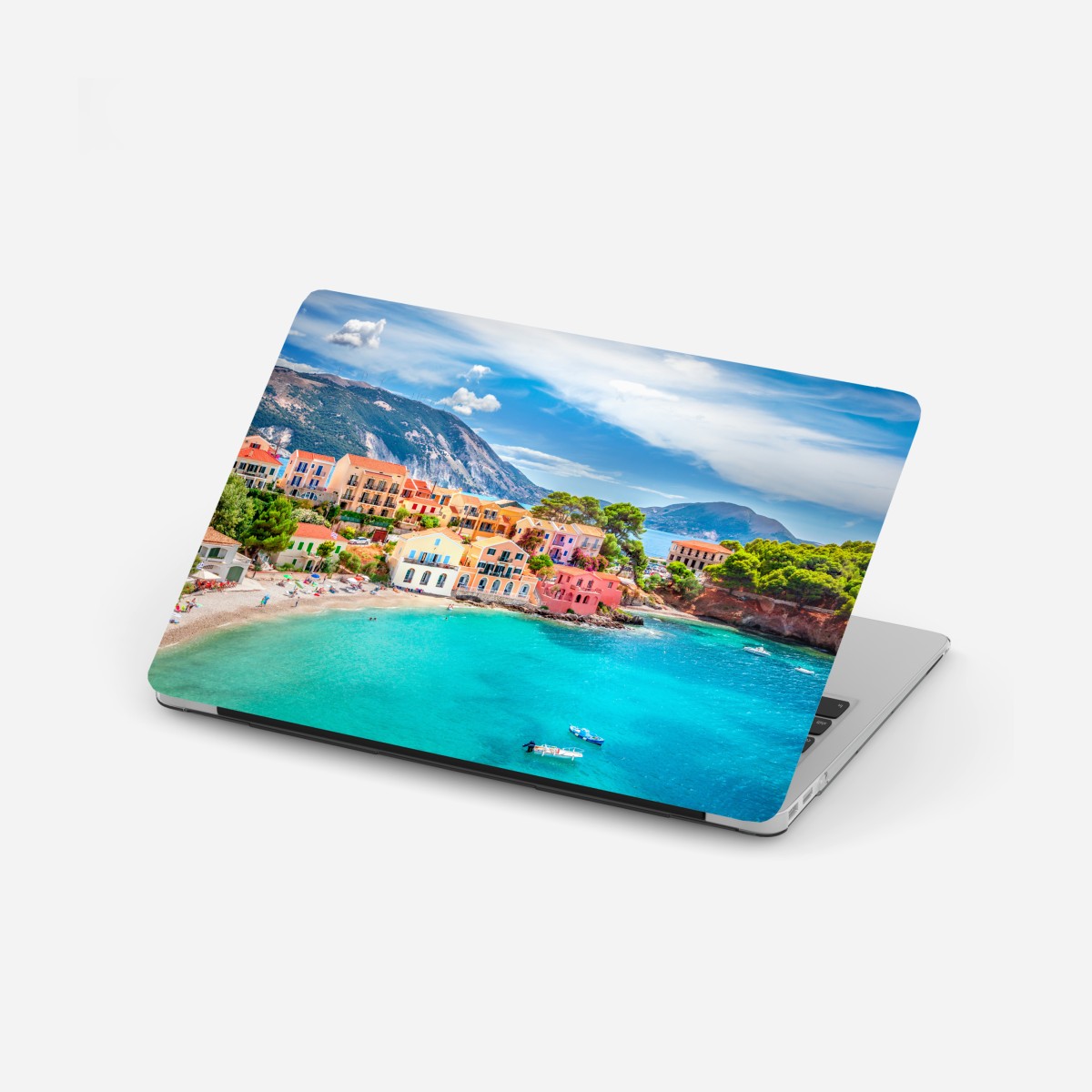 Laptop sticker Assos village coastal view, Kefalonia