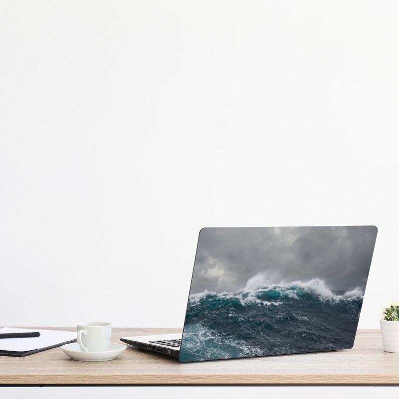 Naklejka na laptopa słoneczna leśna ścieżka – Wallissimo®