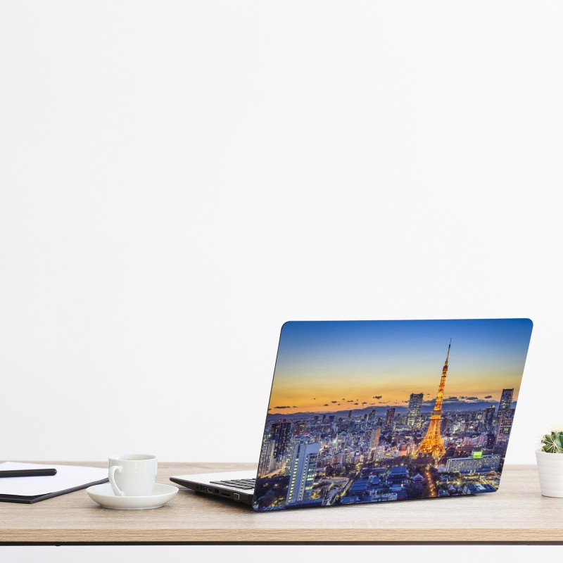 Naklejka na laptopa żywe czerwone róże kolaż – Wallissimo®