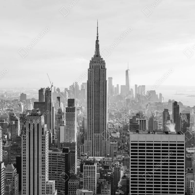 Naklejka na laptopa Nowy Jork panorama w czerni i bieli – Wallissimo® Naklejka na laptopa Nowy Jork panorama w czerni i bieli – Wallissimo®