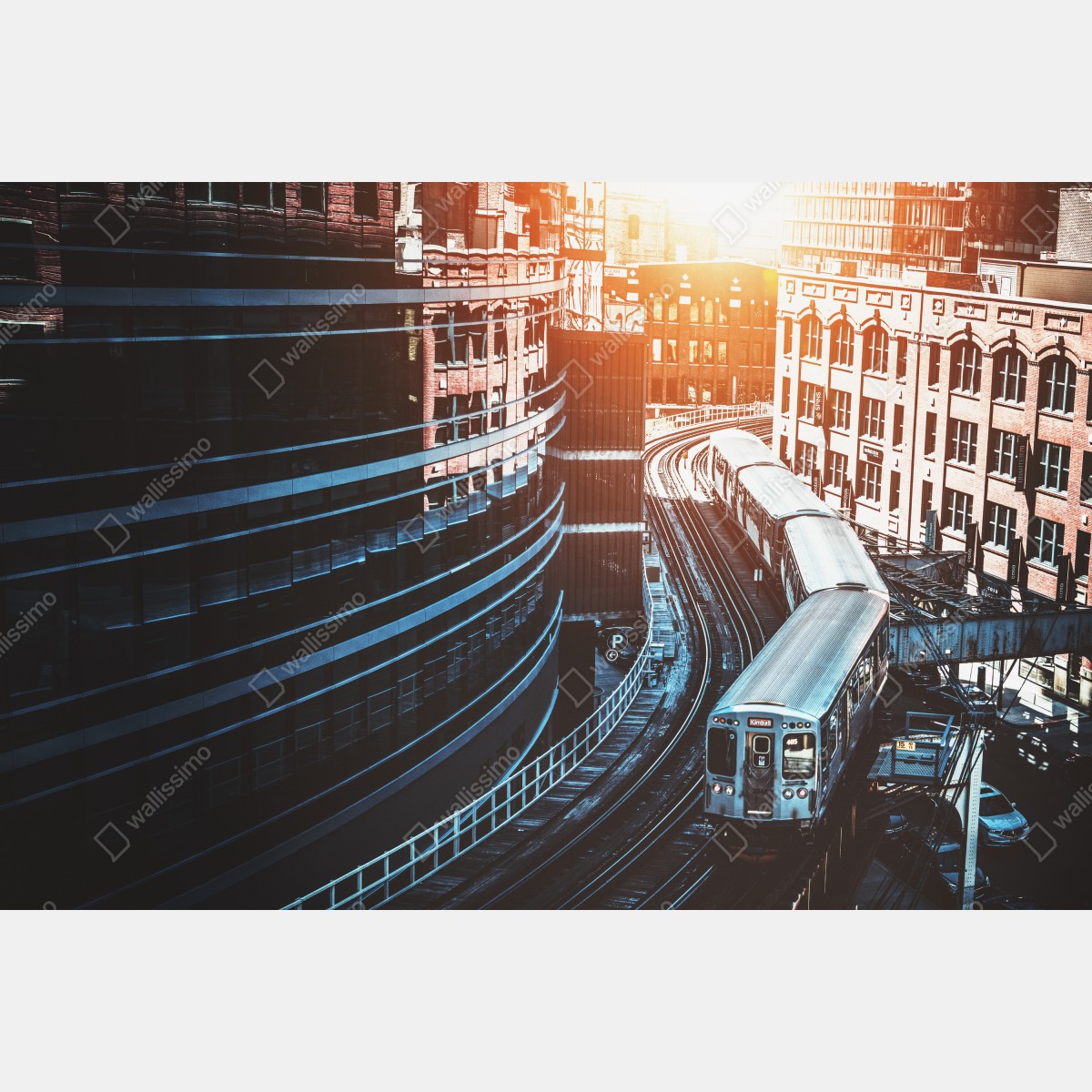 Naklejka na laptopa Chicago kolej nadziemna w centrum – Wallissimo® Naklejka na laptopa Chicago kolej nadziemna w centrum – Wallissimo®