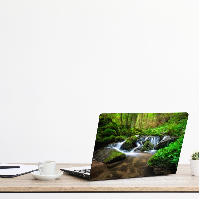 Naklejka na laptopa delikatny wzór różowych róż – Wallissimo®