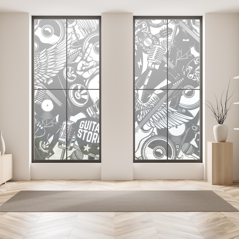 Naklejka na okno delikatny pastelowy wzór kwiatowy – Wallissimo®