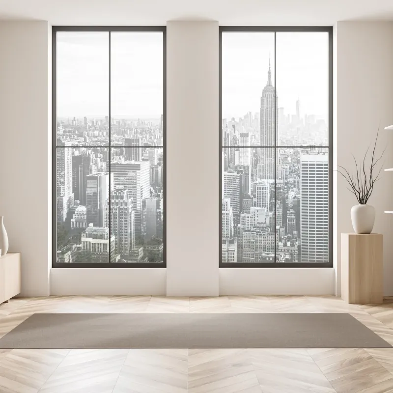 Naklejka na okno trzy dmuchawce na turkusowym tle – Wallissimo®