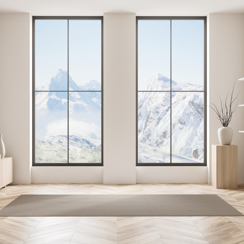 Naklejka na okno tropikalny botaniczny wzór kwiatowy – Wallissimo®