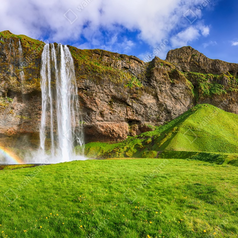 Naklejka na okno Seljalandsfoss panorama wodospadu – Wallissimo® Naklejka na okno Seljalandsfoss panorama wodospadu – Wallissimo®