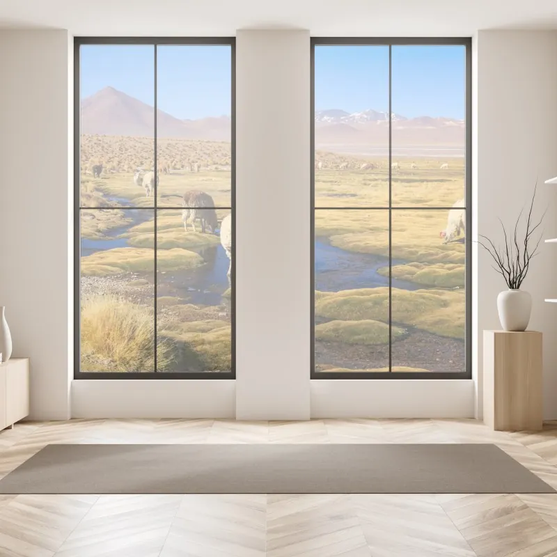 Naklejka na okno ornamentalny złoty wzór chmur – Wallissimo®