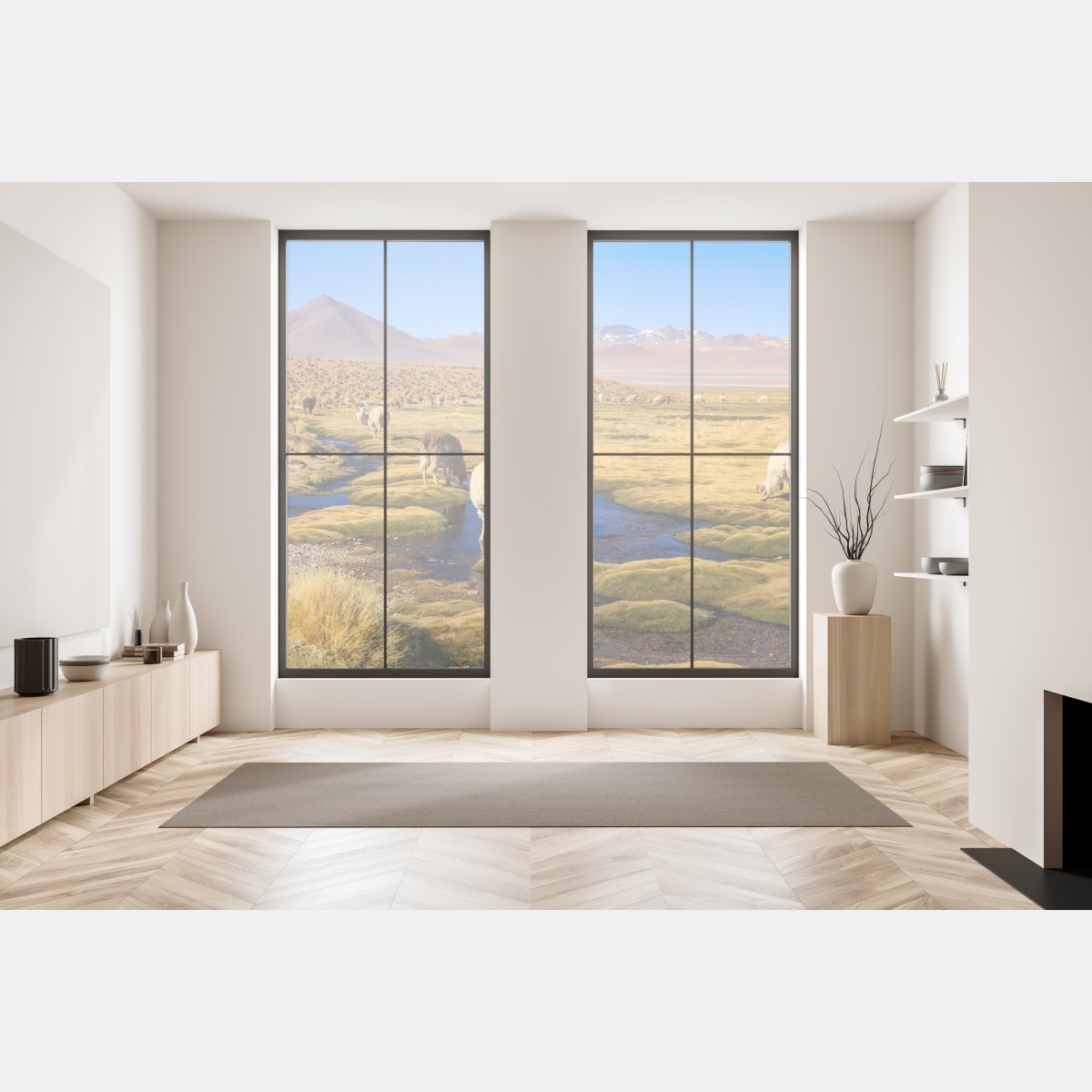 Naklejka na okno lamy na Altiplano – Wallissimo® Naklejka na okno lamy na Altiplano – Wallissimo®