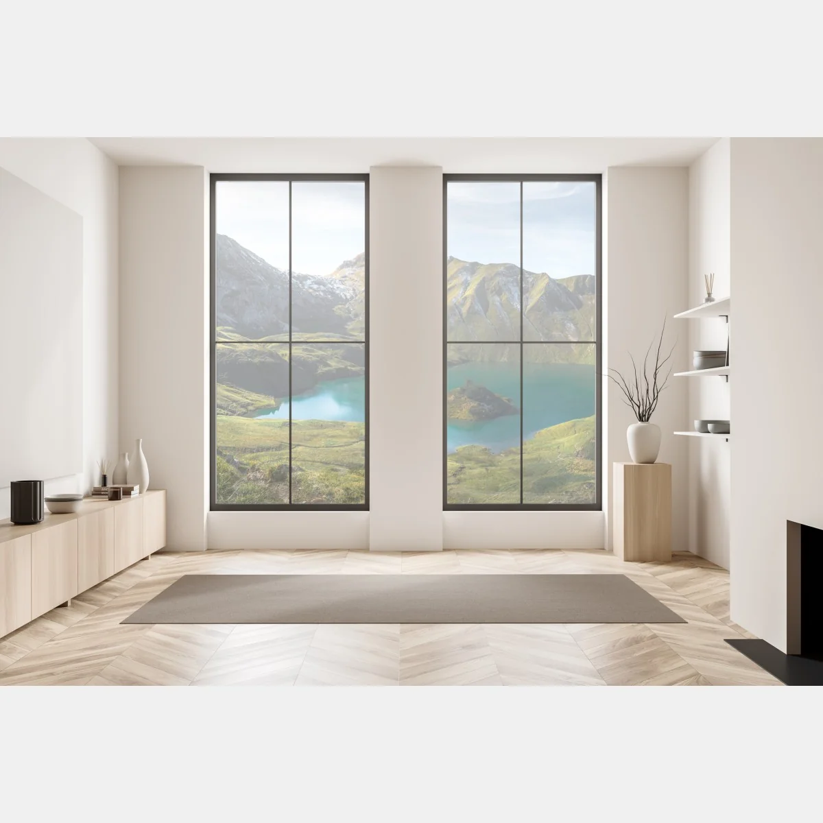 Naklejka na okno turkusowe jezioro w Schrecksee, Bawaria – Wallissimo® Naklejka na okno turkusowe jezioro w Schrecksee, Bawaria – Wallissimo®