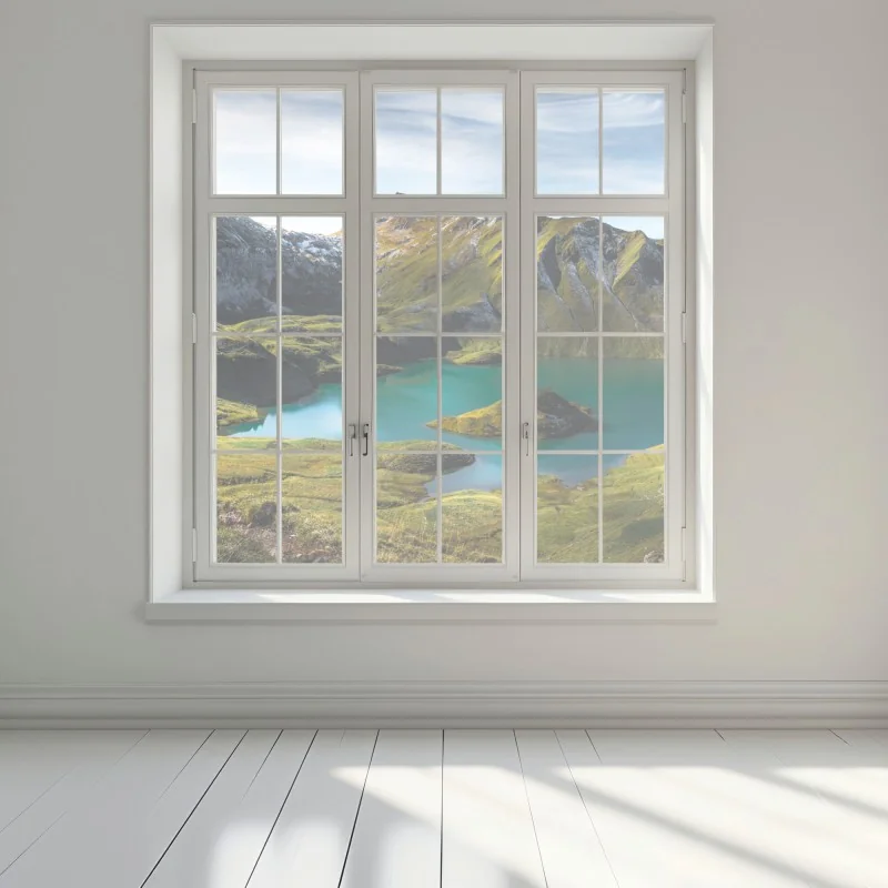 Naklejka na okno turkusowe jezioro w Schrecksee, Bawaria – Wallissimo® Naklejka na okno turkusowe jezioro w Schrecksee, Bawaria – Wallissimo®