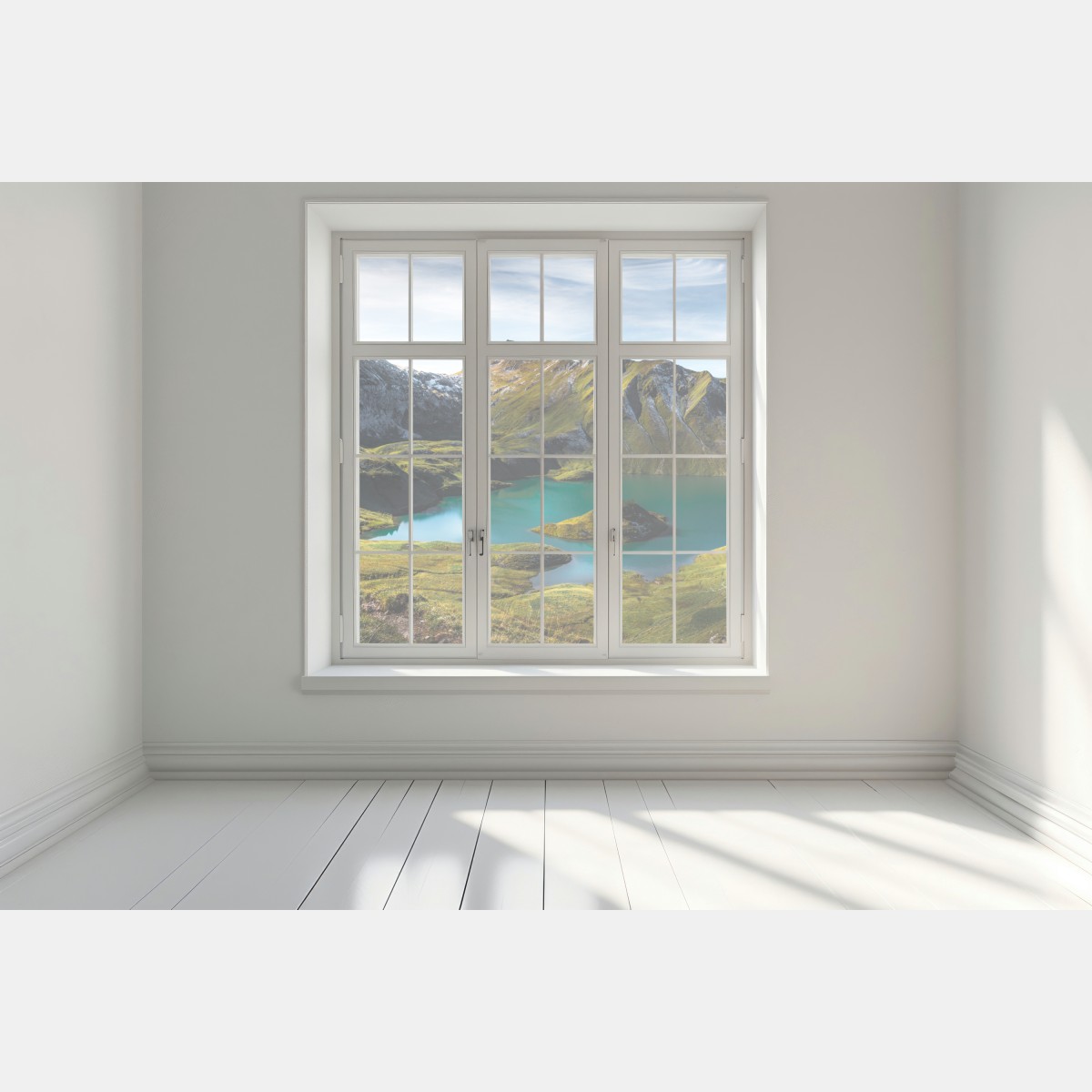 Naklejka na okno turkusowe jezioro w Schrecksee, Bawaria – Wallissimo® Naklejka na okno turkusowe jezioro w Schrecksee, Bawaria – Wallissimo®