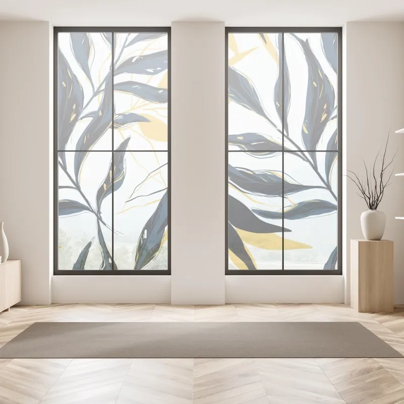 Naklejka na okno mglisty zimowy las w Karpatach – Wallissimo®