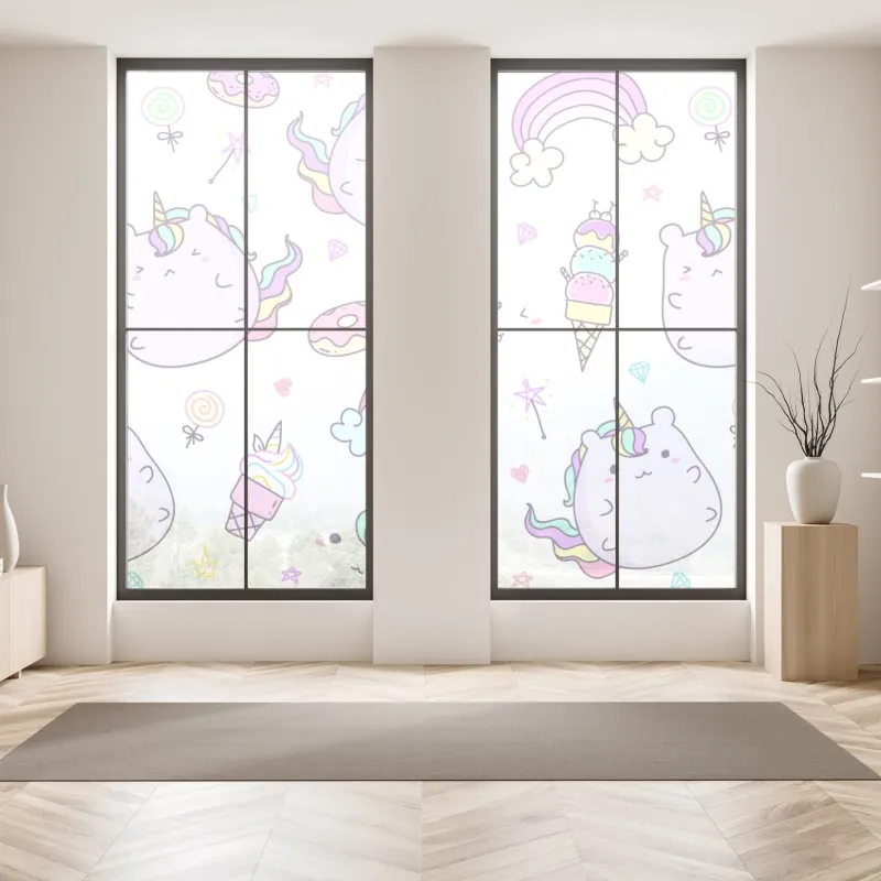 Naklejka na okno wschód słońca nad mglistym grzbietem z kamienną ścieżką – Wallissimo®