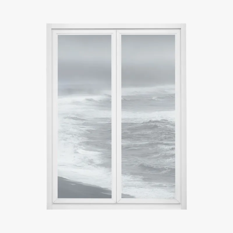 Naklejka na okno burzliwe wybrzeże Islandii panorama