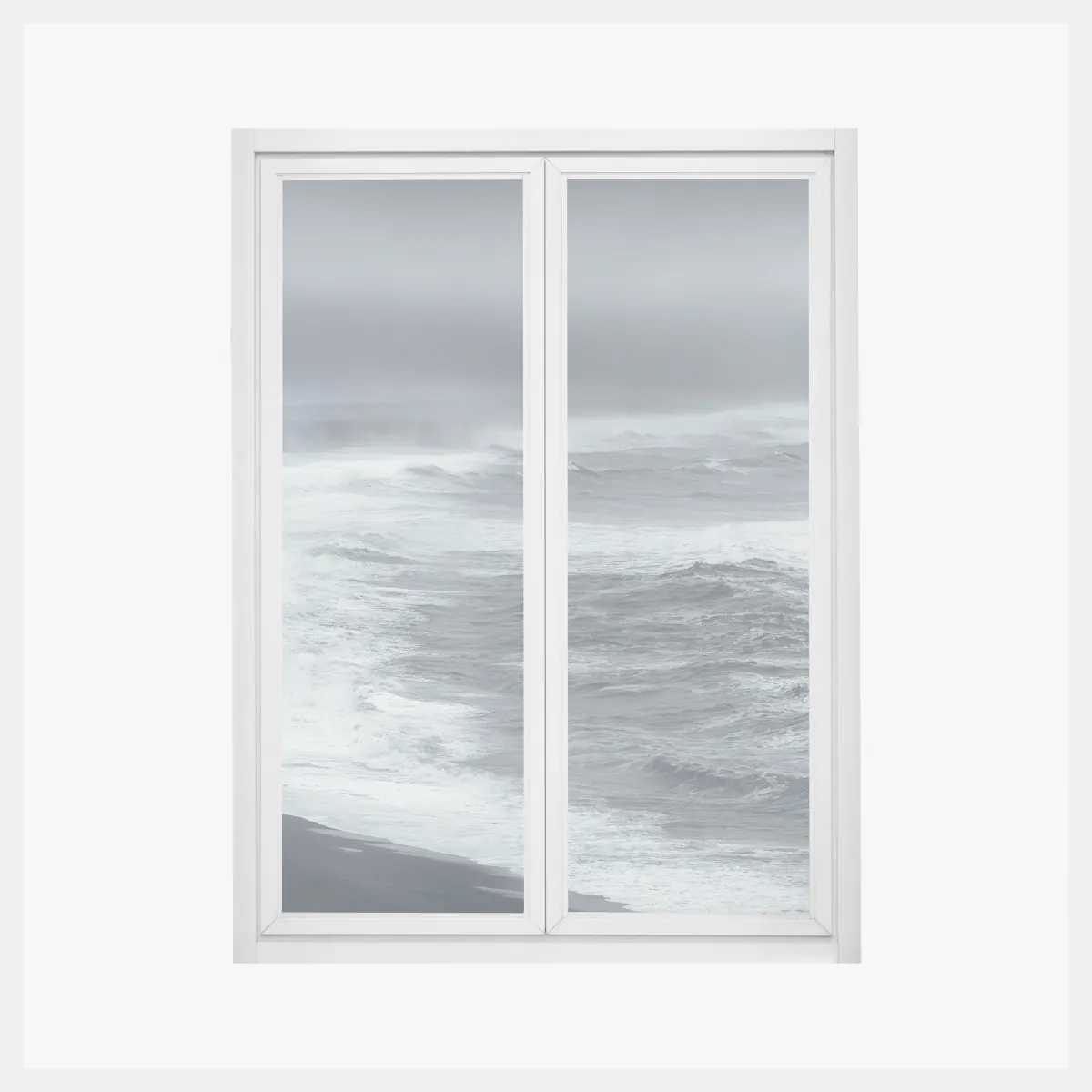 Naklejka na okno burzliwe wybrzeże Islandii panorama – Wallissimo® Naklejka na okno burzliwe wybrzeże Islandii panorama – Wallissimo®