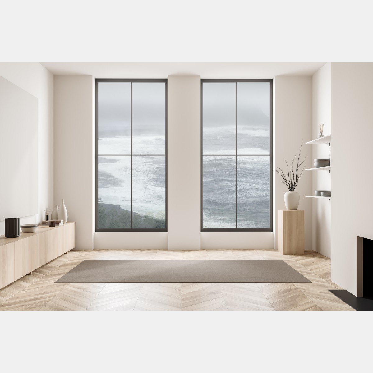 Naklejka na okno burzliwe wybrzeże Islandii panorama – Wallissimo® Naklejka na okno burzliwe wybrzeże Islandii panorama – Wallissimo®