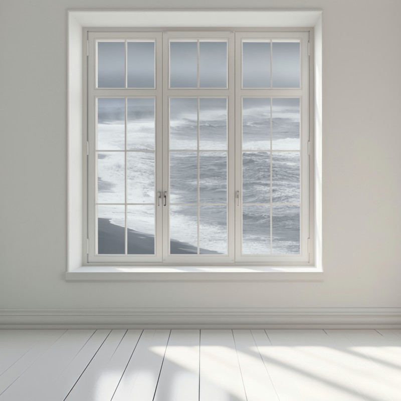 Naklejka na okno burzliwe wybrzeże Islandii panorama – Wallissimo® Naklejka na okno burzliwe wybrzeże Islandii panorama – Wallissimo®