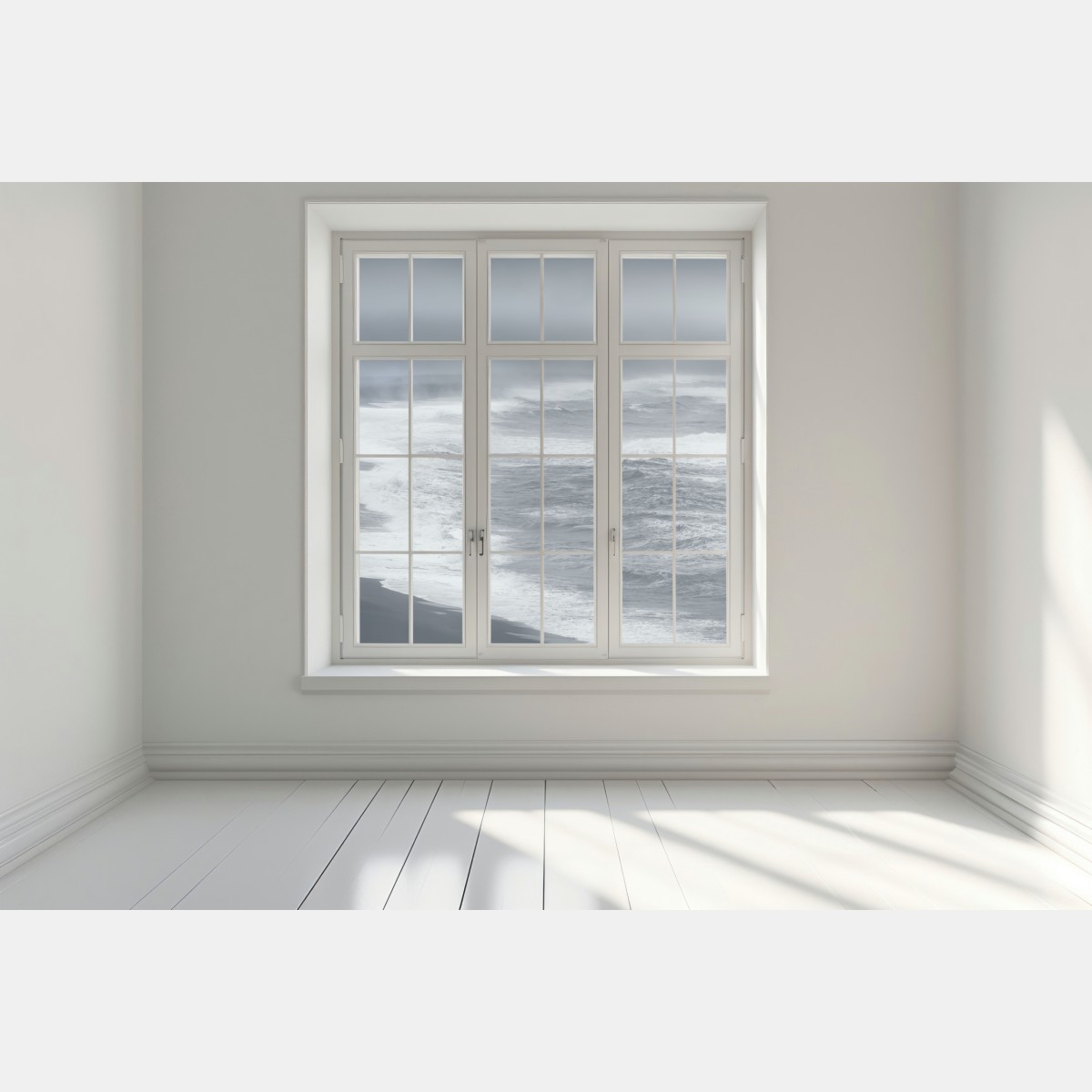 Naklejka na okno burzliwe wybrzeże Islandii panorama – Wallissimo® Naklejka na okno burzliwe wybrzeże Islandii panorama – Wallissimo®