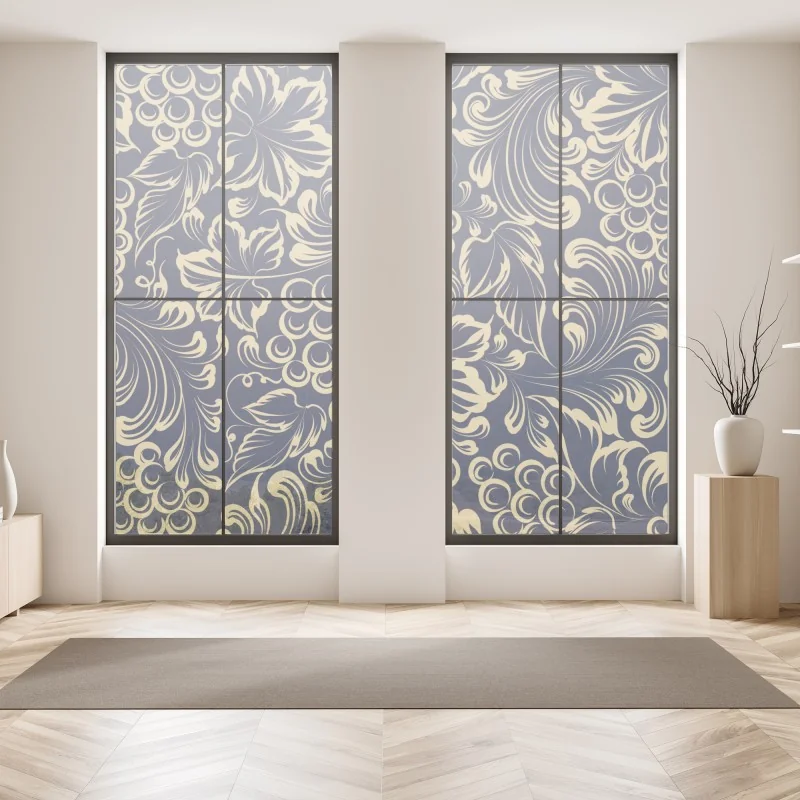 Naklejka na okno trzy dmuchawce na turkusowym tle – Wallissimo®