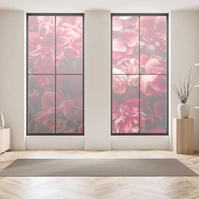 Naklejka na okno senny wschód słońca nad mglistym torfowiskiem – Wallissimo®