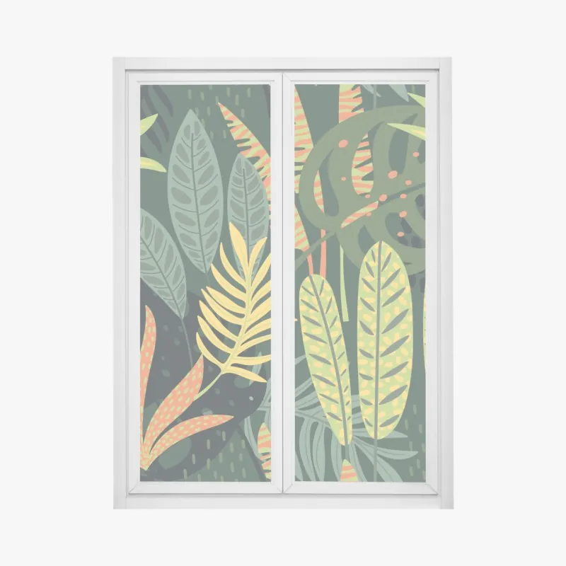 Naklejka na okno żywy warstwowy gradient górski – Wallissimo®