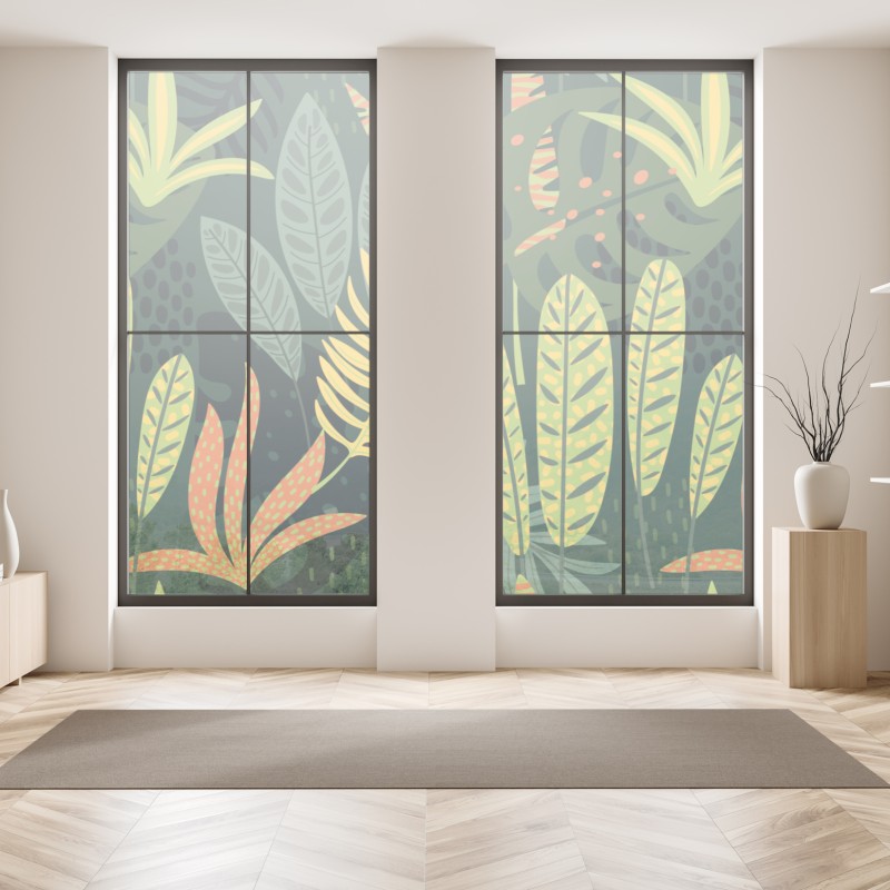 Naklejka na okno żywy warstwowy gradient górski – Wallissimo®