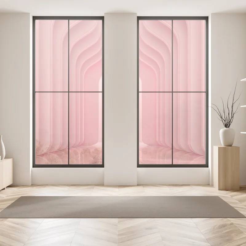 Naklejka na okno żywy warstwowy gradient górski – Wallissimo®