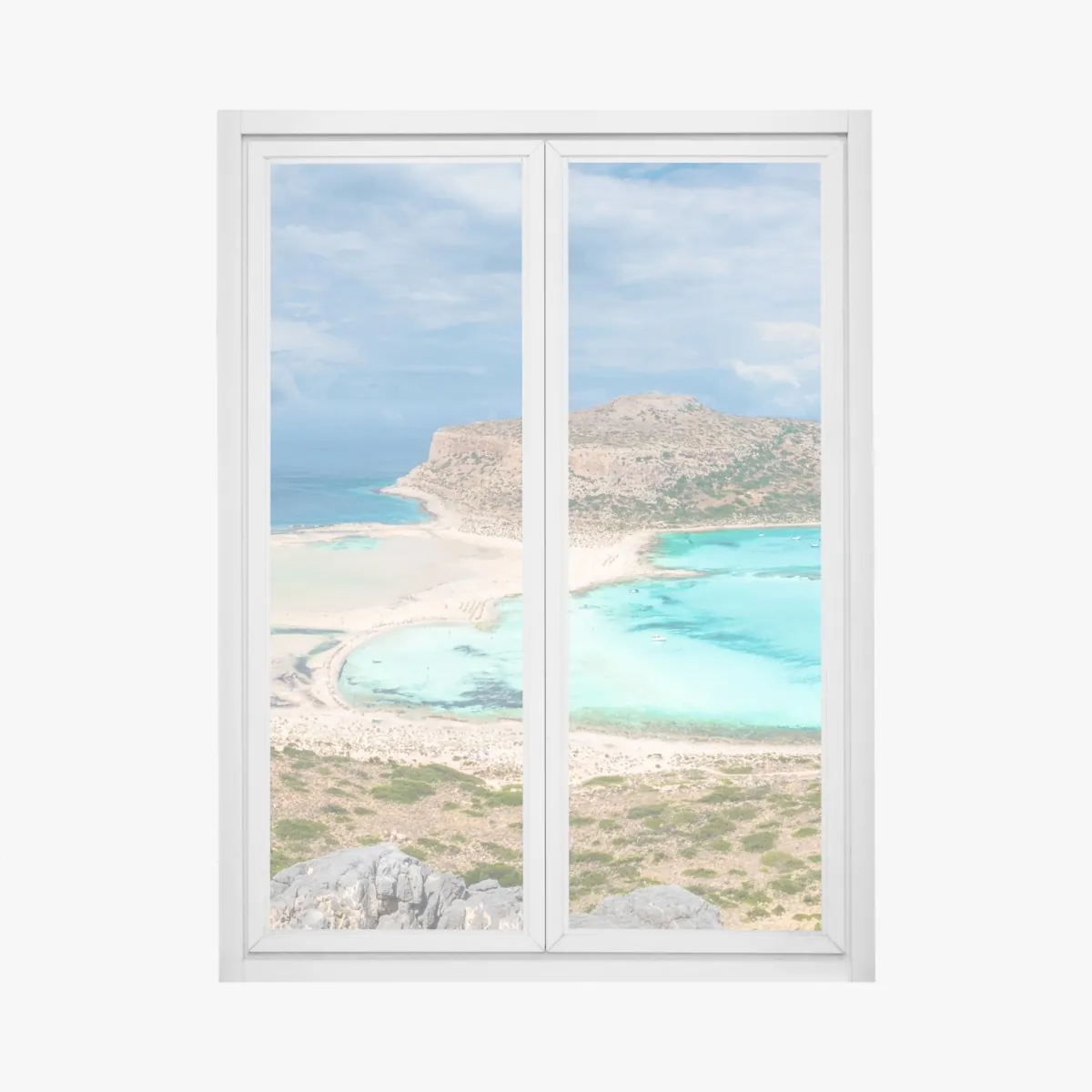 Naklejka na okno Balos Lagoon, Kreta panoramiczny widok na plażę – Wallissimo® Naklejka na okno Balos Lagoon, Kreta panoramiczny widok na plażę – Wallissimo®