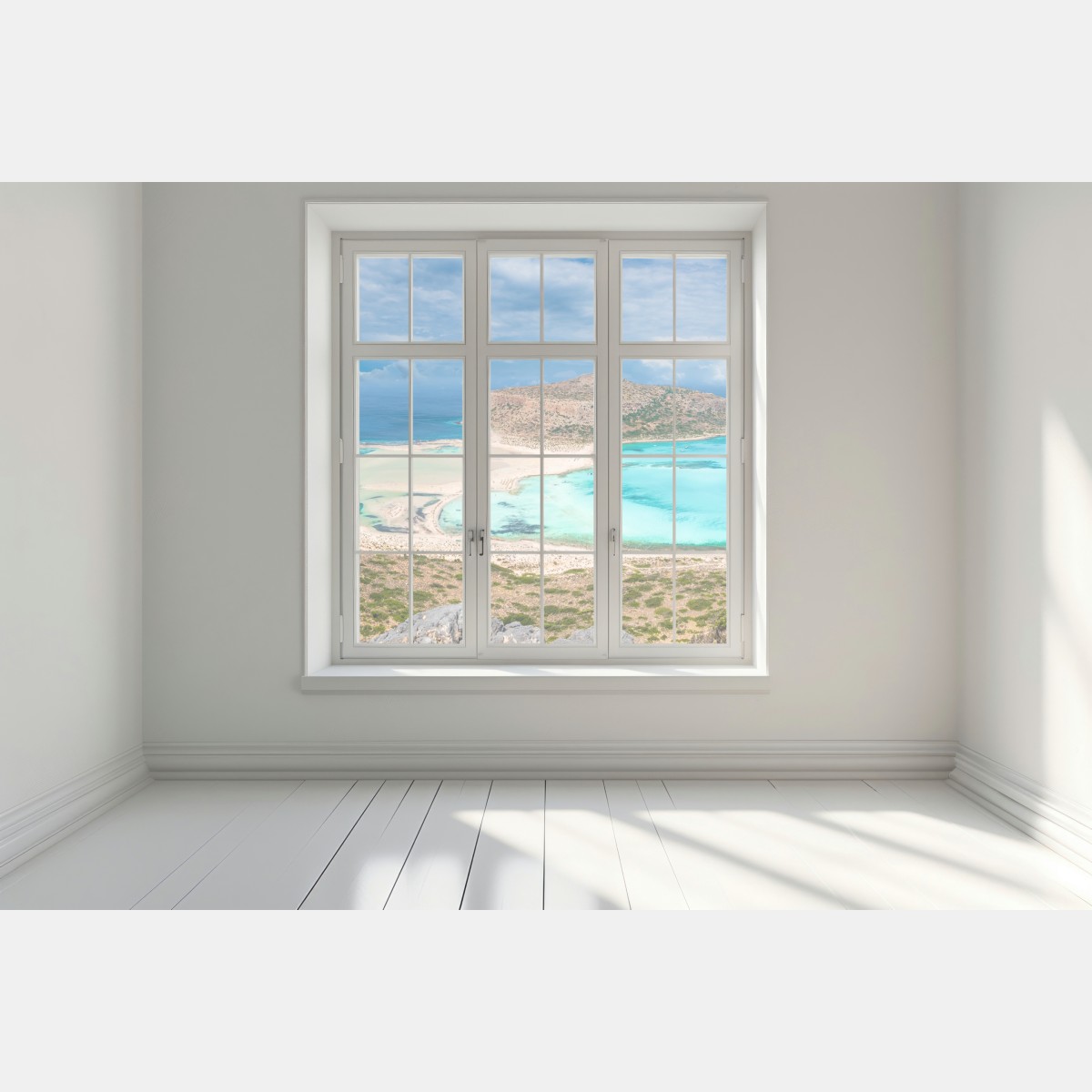 Naklejka na okno Balos Lagoon, Kreta panoramiczny widok na plażę – Wallissimo® Naklejka na okno Balos Lagoon, Kreta panoramiczny widok na plażę – Wallissimo®