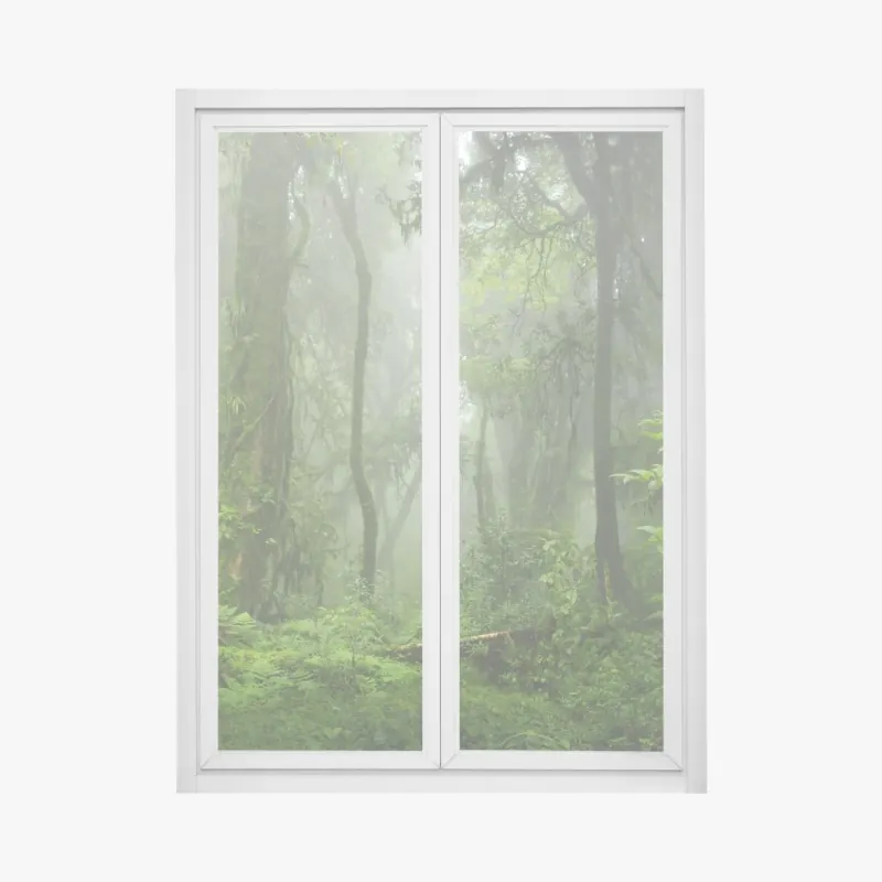 Naklejka na okno żywy abstrakcyjny wzór tropikalny – Wallissimo®