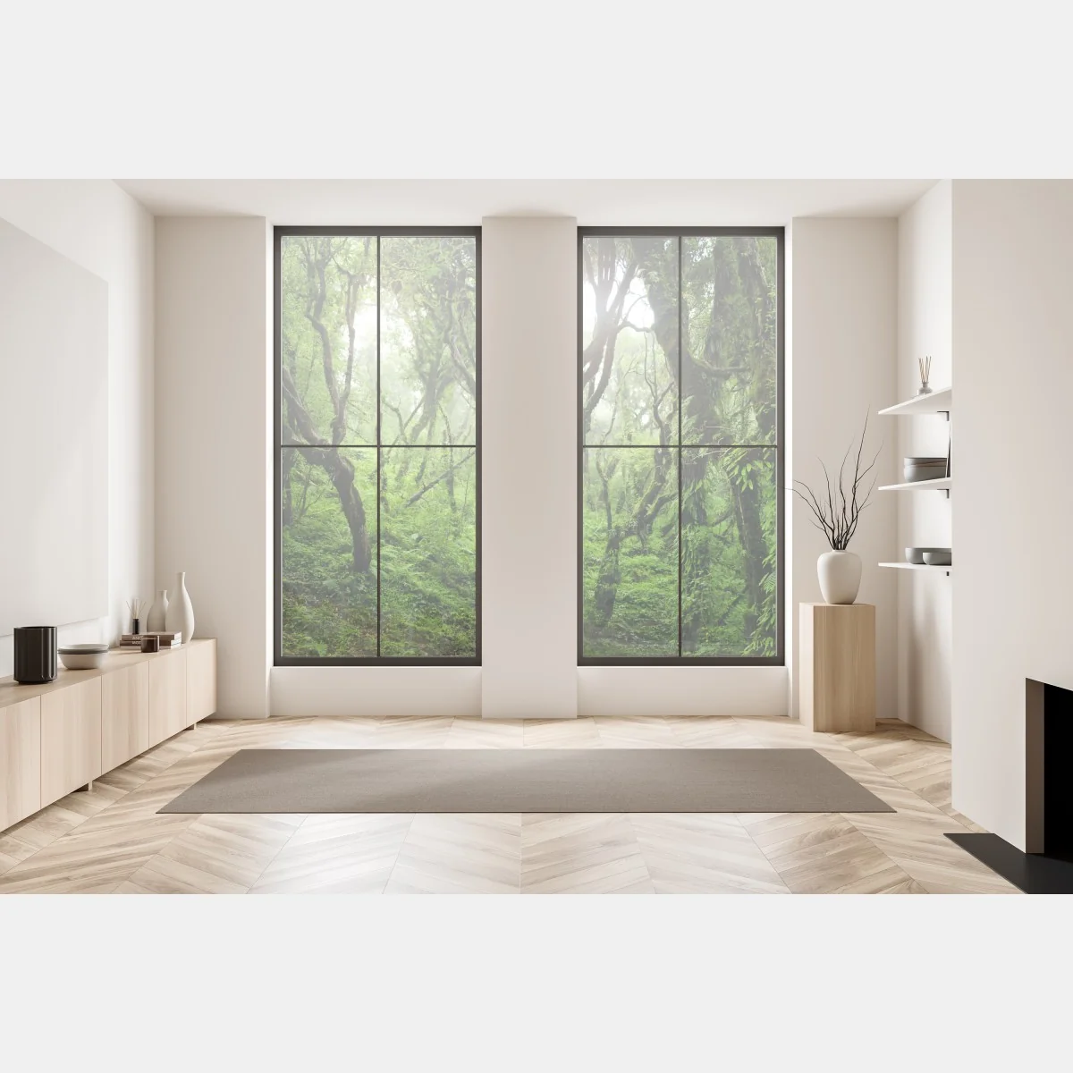 Naklejka na okno mistyczny zielony las – Wallissimo® Naklejka na okno mistyczny zielony las – Wallissimo®