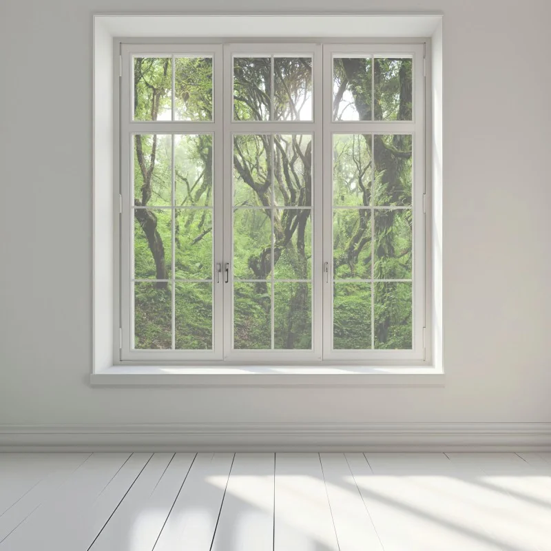 Naklejka na okno mistyczny zielony las – Wallissimo® Naklejka na okno mistyczny zielony las – Wallissimo®