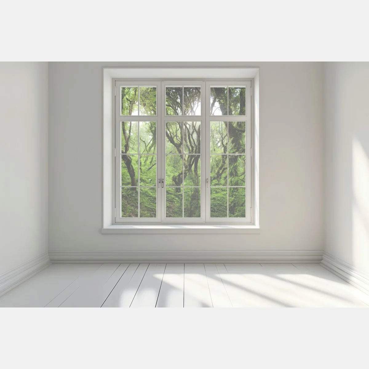 Naklejka na okno mistyczny zielony las – Wallissimo® Naklejka na okno mistyczny zielony las – Wallissimo®