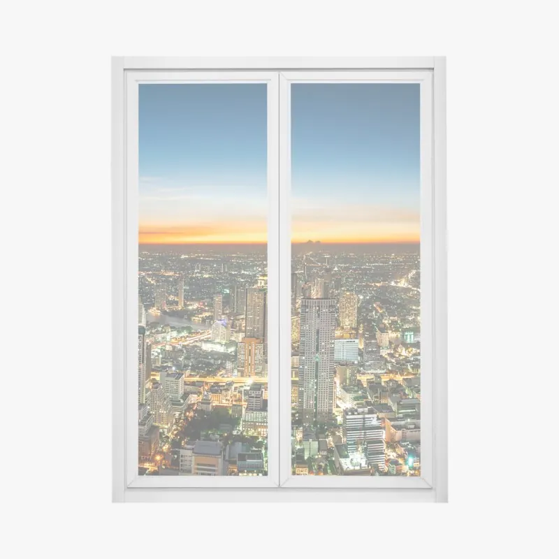 Naklejka na okno złote geometryczne fasety – Wallissimo®