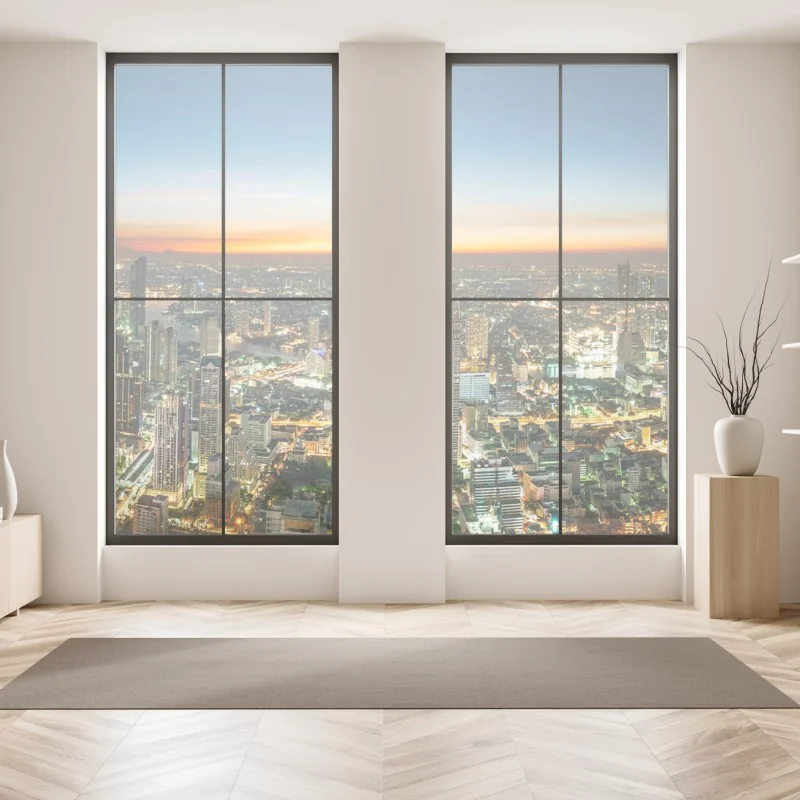 Naklejka na okno złote geometryczne fasety – Wallissimo®