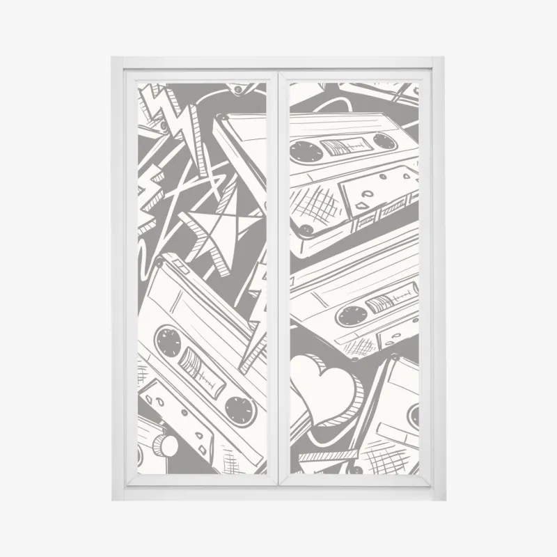 Naklejka na okno trzy dmuchawce na turkusowym tle – Wallissimo®