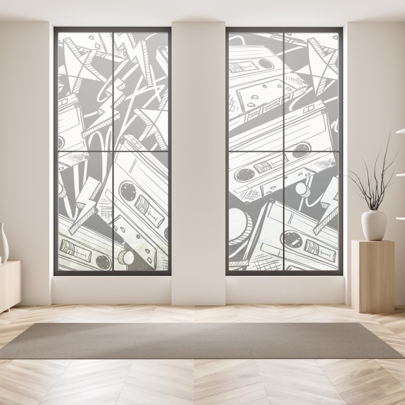 Naklejka na okno trzy dmuchawce na turkusowym tle – Wallissimo®