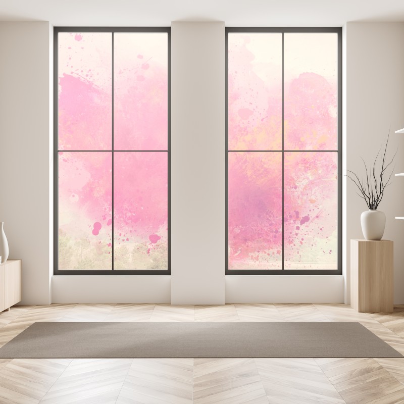 Naklejka na okno złote geometryczne fasety – Wallissimo®