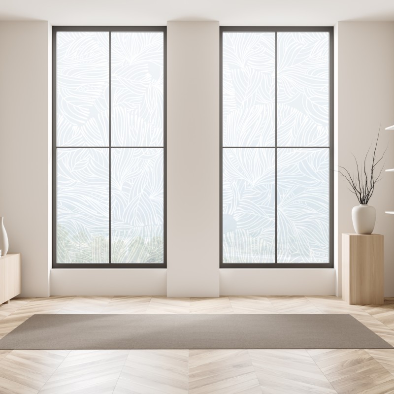 Naklejka na okno zabawny pastelowy wzór z jednorożcowym kotem – Wallissimo®